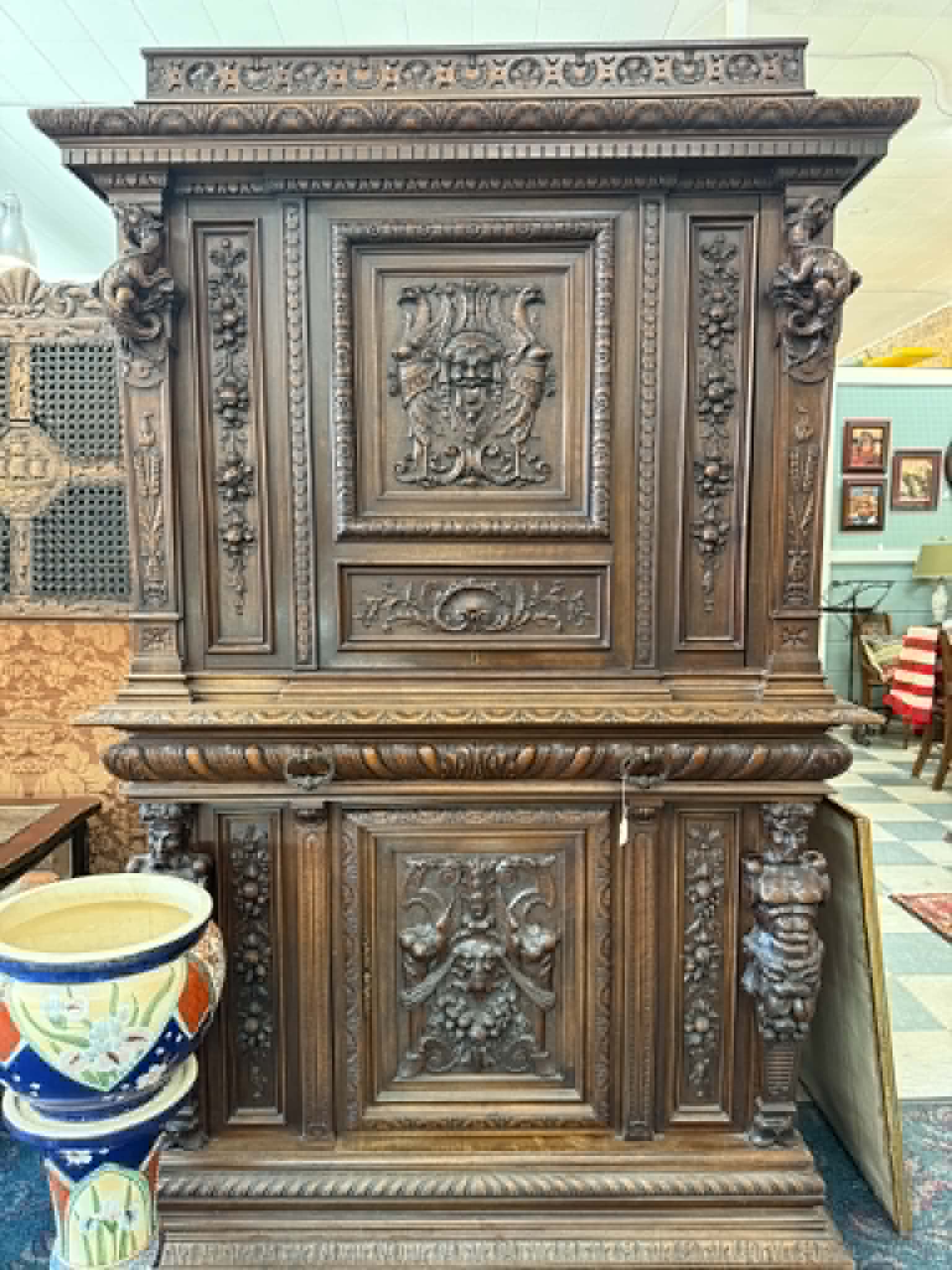 Carved Wood Cabinet